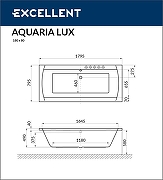Акриловая ванна Excellent Aquaria Lux 180x80 WAEX.AQU18.LINE.CR с гидромассажем-6