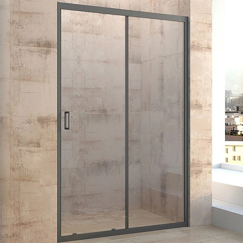 Душевая дверь Veconi Vianno VN-46B 100 VN46B-100-01-C5 профиль Черный матовый стекло прозрачное