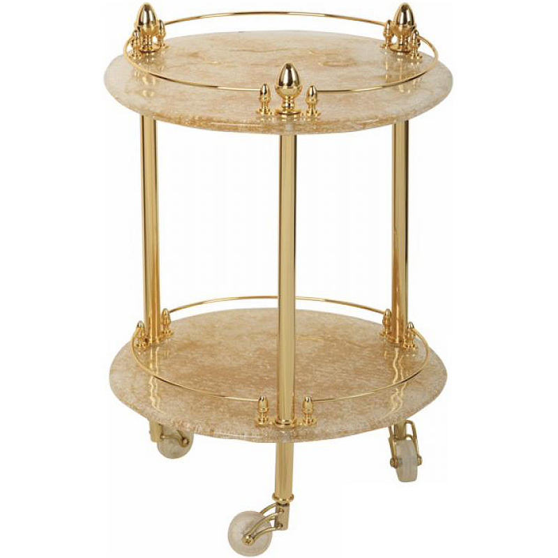 Столик Migliore Elisabetta 17082 на колесиках Золото столик migliore elisabetta 17015 на колесиках бронза