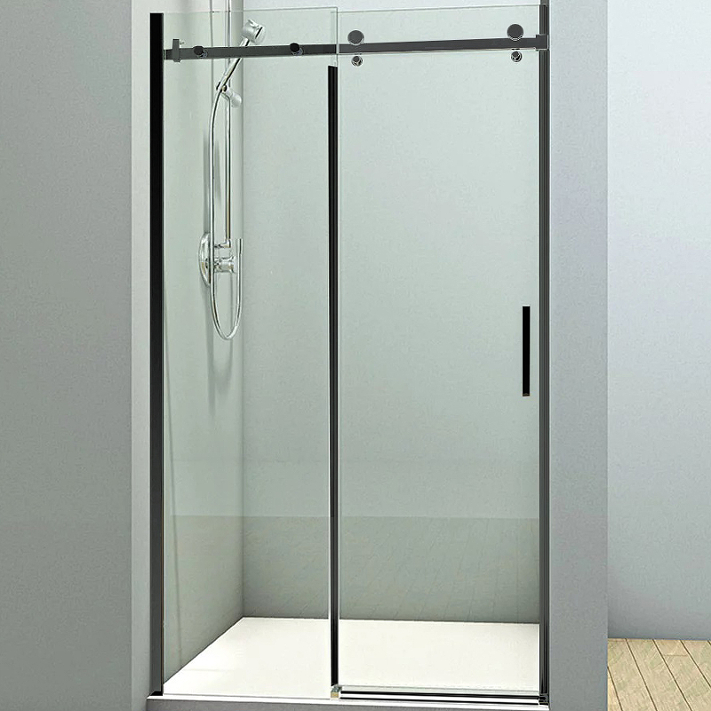 Душевая дверь Veconi Vianno VN-74B 150 VN74B-150-01-C4 профиль Черный матовый стекло прозрачное цена и фото