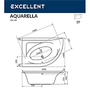 Акриловая ванна Excellent Aquarella 150x100 L WAEX.ARL15.RELAX.CR с гидромассажем-7