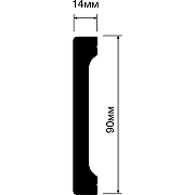 Плинтус HIWOOD B90V1 2000x90x14 мм-1