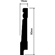 Плинтус HIWOOD B90 2000x90x15 мм-1
