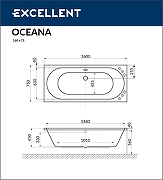 Акриловая ванна Excellent Oceana 160x75 WAEX.OCE16.LINE.CR с гидромассажем-6