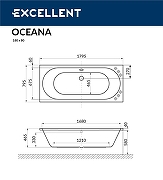 Акриловая ванна Excellent Oceana 180x80 WAEX.OCE18.LINE.CR с гидромассажем-6