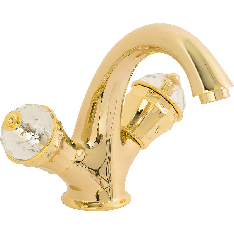 Смеситель для раковины Migliore Prestige Crystal 28014 Золото смеситель для ванны migliore prestige new 26894 универсальный золото