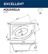 Акриловая ванна Excellent Aquarella 170x110 L WAEX.ARL17.LINE.CR с гидромассажем-6