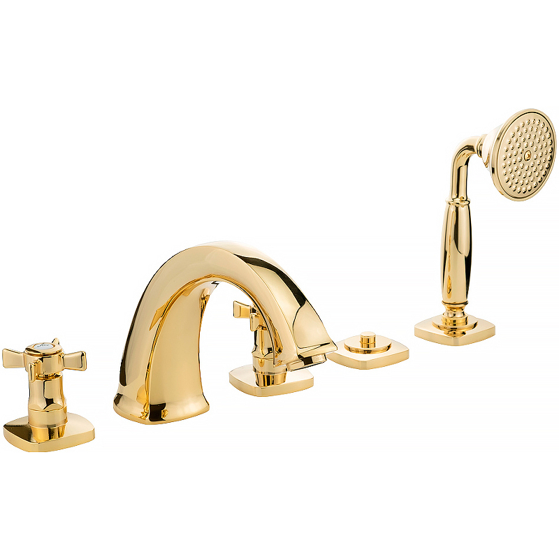 Смеситель на борт ванны Migliore Korona 28503 Золото смеситель для ванны с душем migliore korona 28506 золото