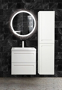 Шкаф пенал Art&Max AM-Platino-1500-2A-SO-BL подвесной Белый глянец-3