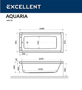 Акриловая ванна Excellent Aquaria 160x70 WAEX.AQU16.SOFT.CR с гидромассажем-5