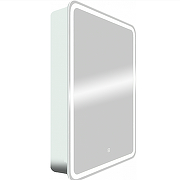 Зеркальный шкаф Art&Max Platino AM-Pla-600-800-1D-L-DS-F с подсветкой с сенсорным выключателем Белый-1