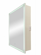 Зеркальный шкаф Art&Max Techno AM-Tec-600-800-1D-L-DS-F с подсветкой с сенсорным выключателем Белый-2