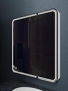 Зеркальный шкаф Art&Max Verona AM-Ver-800-800-2D-L-DS-F с подсветкой с сенсорным выключателем Белый-1