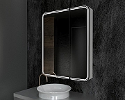 Зеркальный шкаф Art&Max Verona AM-Ver-700-800-2D-L-DS-F с подсветкой с сенсорным выключателем Белый-2