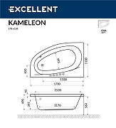 Акриловая ванна Excellent Kameleon 170x110 L WAEX.KML17.LINE.CR с гидромассажем-6