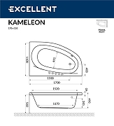 Акриловая ванна Excellent Kameleon 170x110 R WAEX.KMP17.LINE.CR с гидромассажем-6