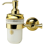 Дозатор для жидкого мыла Migliore Dubai 28484 Белый Золото-1