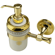 Дозатор для жидкого мыла Migliore Dubai 28484 Белый Золото-2