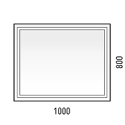 Зеркало Corozo Барго 100 SD-00000804 с подсветкой с сенсорным выключателем-5