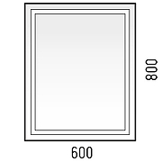 Зеркало Corozo Барго 60 SD-00001116 с подсветкой с сенсорным выключателем-4