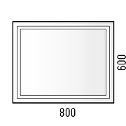 Зеркало Corozo Барго 80 SD-00001117 с подсветкой с сенсорным выключателем-5