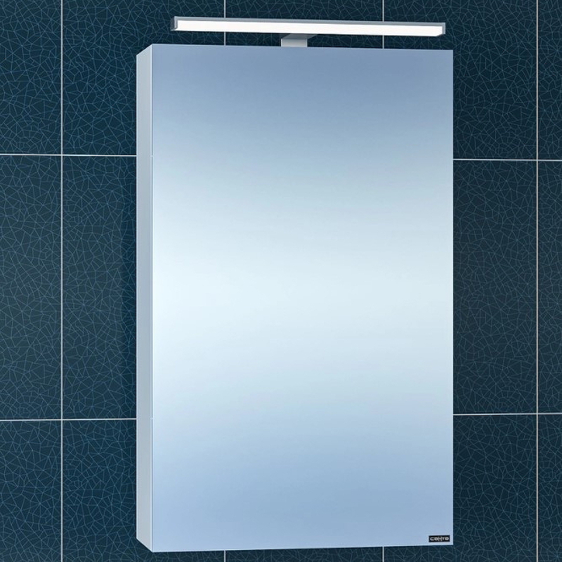 Зеркальный шкаф СанТа Стандарт 45 113014 с подсветкой Белый