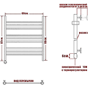 Электрический полотенцесушитель Ника Classic ЛП (Г2) 80/60 Хром-2