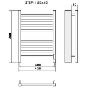 Электрический полотенцесушитель Ника Step-1 80/40 Хром-3