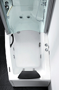 Акриловая ванна с душевой кабиной Gemy 170х85 G8040 B L с гидромассажем-3