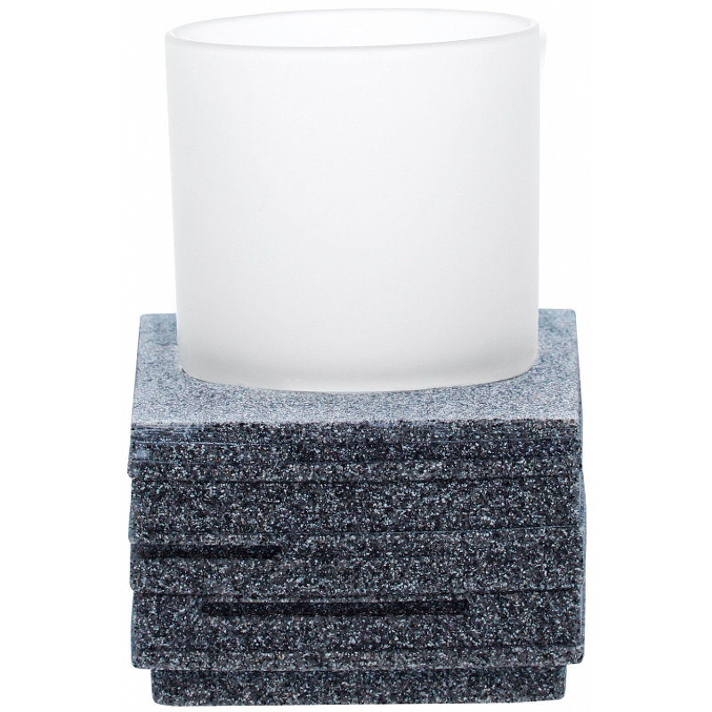 Стакан для зубных щеток Ridder Brick 22150107 Серый стакан granit dark полирезин черный серый камень