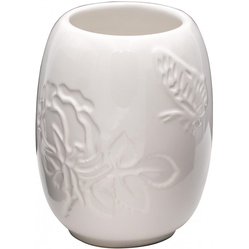 Стакан для зубных щеток Ridder Flower 2133101 Белый стакан для зубных щеток swensa marmo керамика цвет белый