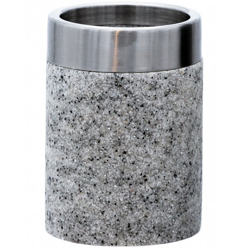 Стакан для зубных щеток Ridder Stone 22010107 Серый стакан granit dark полирезин черный серый камень