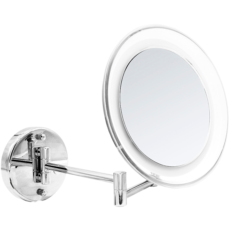 Косметическое зеркало Ridder Jasmin О3203100 с подсветкой с увеличением Хром косметическое зеркало ridder cinderella о3202110 чёрное