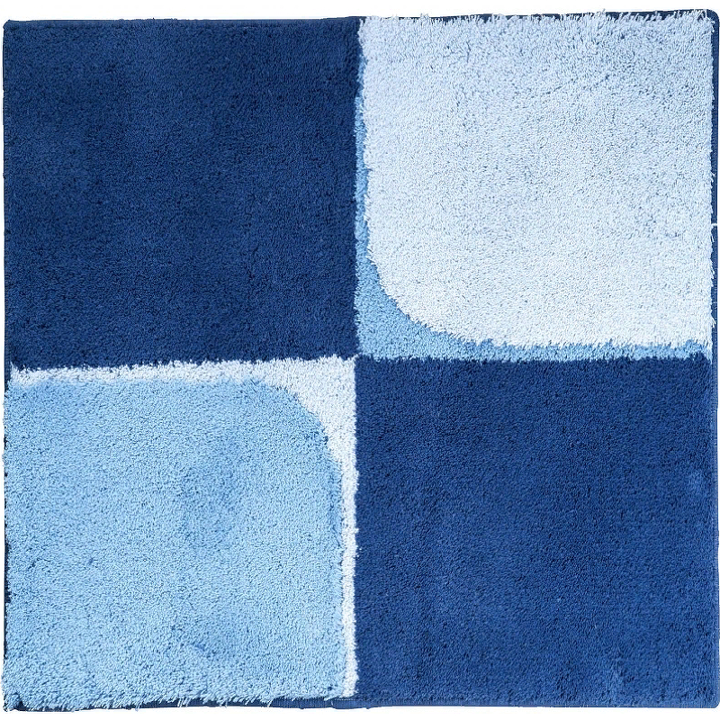 коврик для ванной комнаты highland полиэстер 55х55 см цвет голубой Коврик для ванной комнаты Ridder Quad 55х50 7106803 Синий