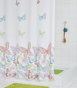 Штора для ванны Ridder Papillon 180х200 3104300 полупрозрачная цветная-1