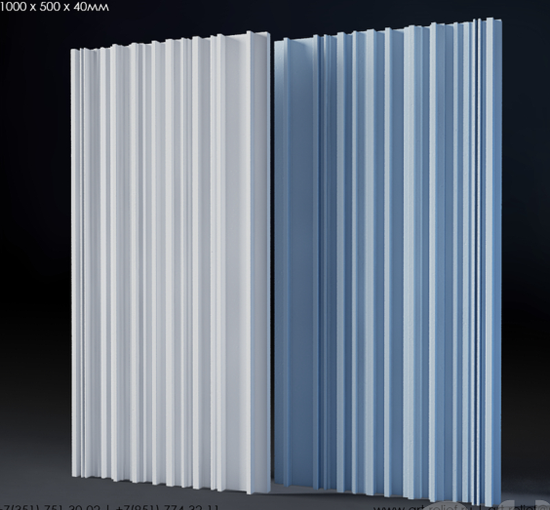 Гипсовая 3Д панель Panelli Штрихкод 50x100 см