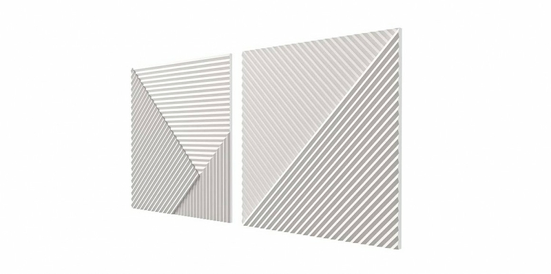 Гипсовая 3Д панель Panelli Plisse 60x60 см - фото 1