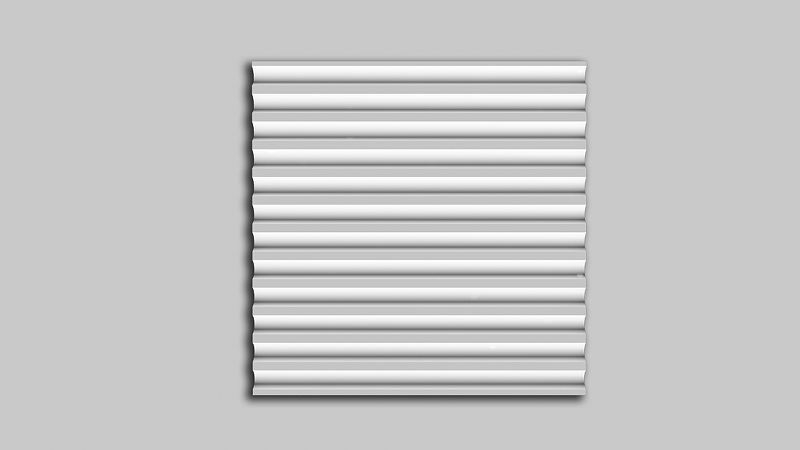 Гипсовая 3Д панель Panelli Каннелюр Афина 60x60 см - фото 1