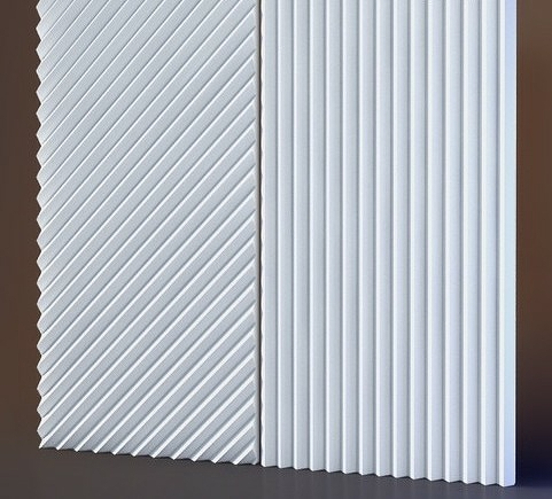 Гипсовая 3Д панель Panelli Зигзаги 50x100 см