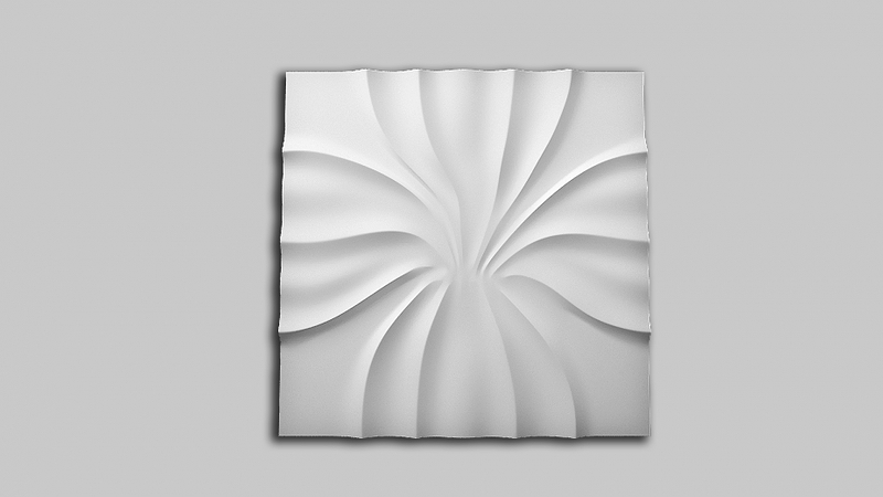 Гипсовая 3Д панель Panelli Aster 70x70 см - фото 1