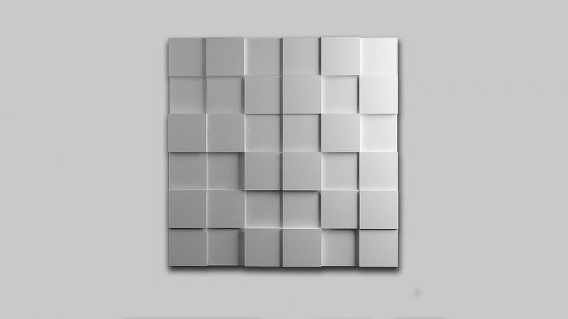 Гипсовая 3Д панель Panelli Rubik 50x50 см - фото 1