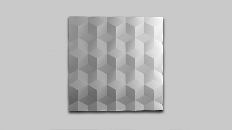 Гипсовая 3Д панель Panelli Volume 50x50 см