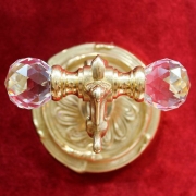 Двойной крючок Art&Max Barocco Crystal AM-1784-Do-Ant-C Античное золото-3