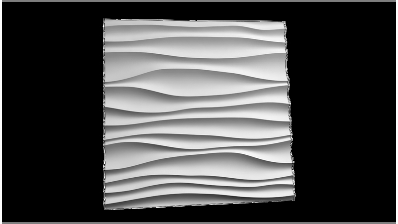 Гипсовая 3Д панель Panelli Line 70x70 см - фото 1