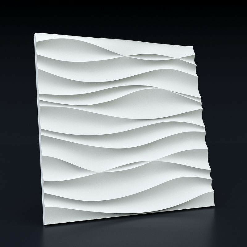 Гипсовая 3Д панель Panelli Волна Аравийская 50x50 см
