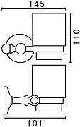 Стакан для зубных щеток Art&Max Antic Crystal AM-E-2668SJ-Do Золото-1