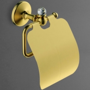 Держатель туалетной бумаги Art&Max Antic Crystal AM-E-2683SJ-Do с крышкой Золото-1