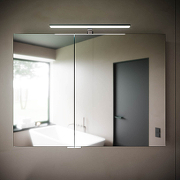 Зеркальный шкаф Sancos Hilton 100 Z1000 с подсветкой Серый-2