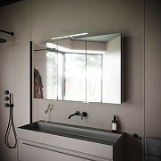Зеркальный шкаф Sancos Hilton 120 Z1200 с подсветкой Серый-1