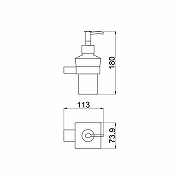 Дозатор для жидкого мыла Allen Brau Infinity 6.21006-31 Черный матовый-2
